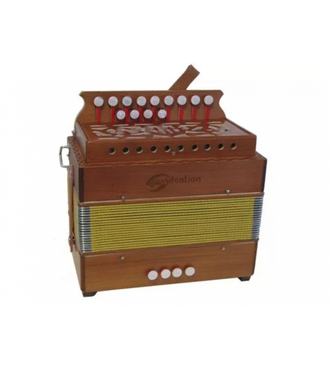 SOUNDSATION Sac-1304d-wd ORGANETTO DIATONICO IN RE CON FINITURA IN LEGNO NATURALE